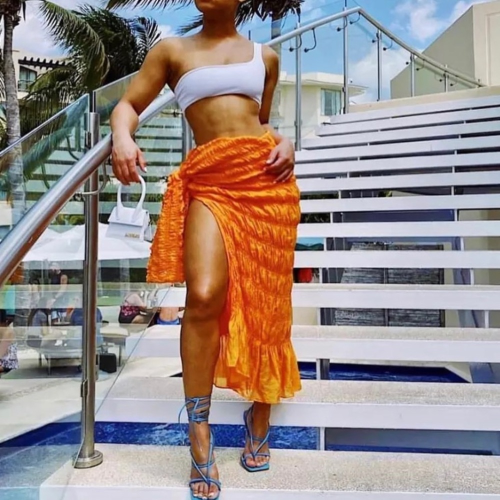 NWT Orange Cover Up Skirt